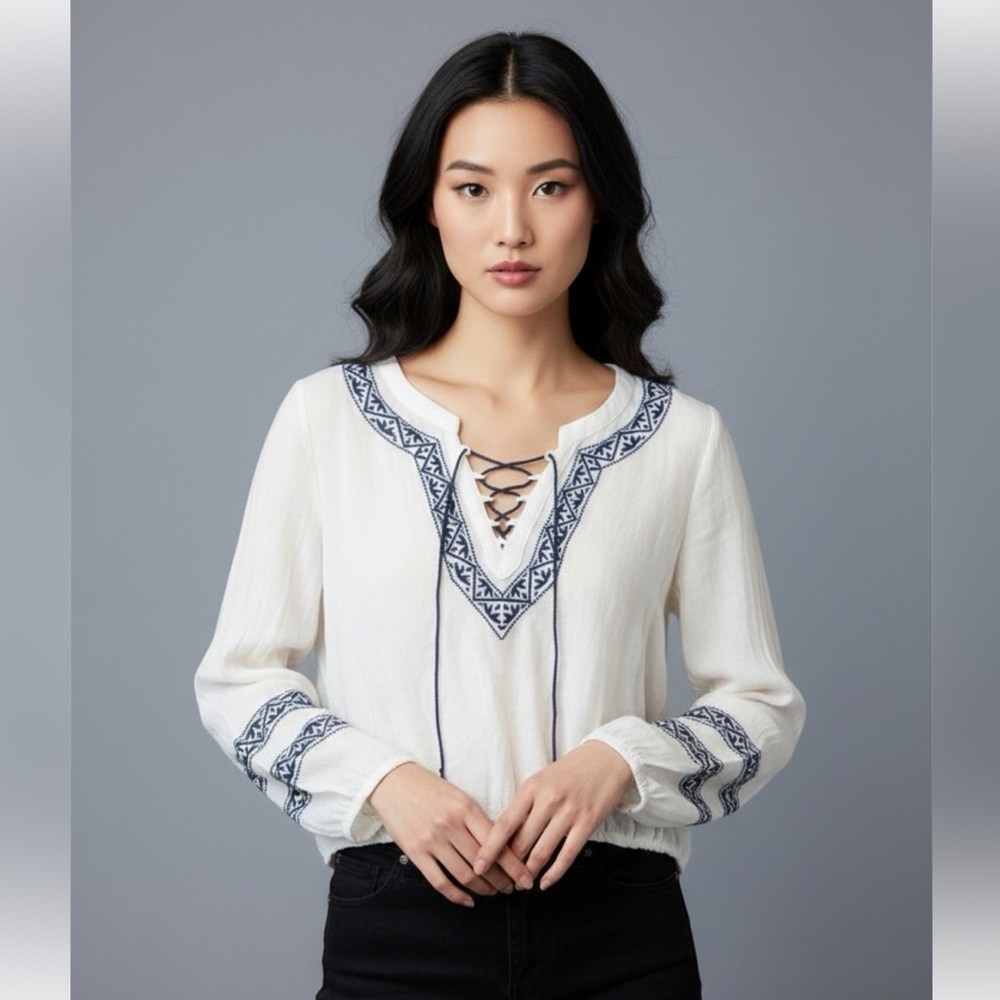 Aeropostale size M peasant top - Picture 1 of 3